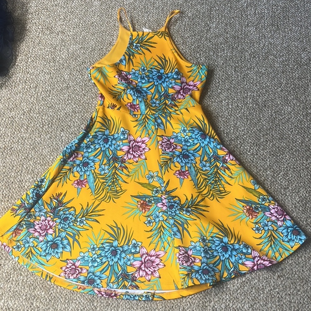 Yellow floral dress
